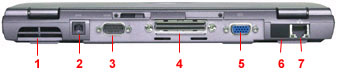 dell latitude c400 laptop rear view